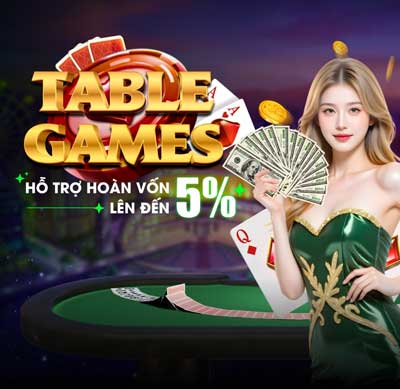 khuyến mãi hoàn vốn 5% khi chơi Table Game tại KUBET