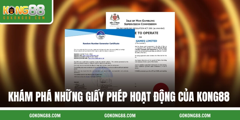 Khám phá những giấy phép hoạt động chính thức của KUBET